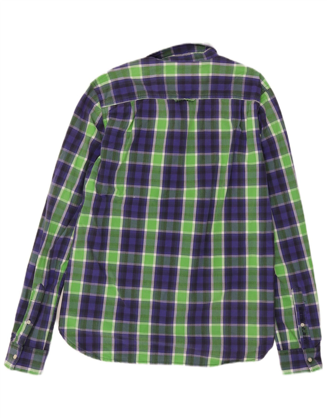 Мужская рубашка Superdry, большая зеленая клетка, хлопок