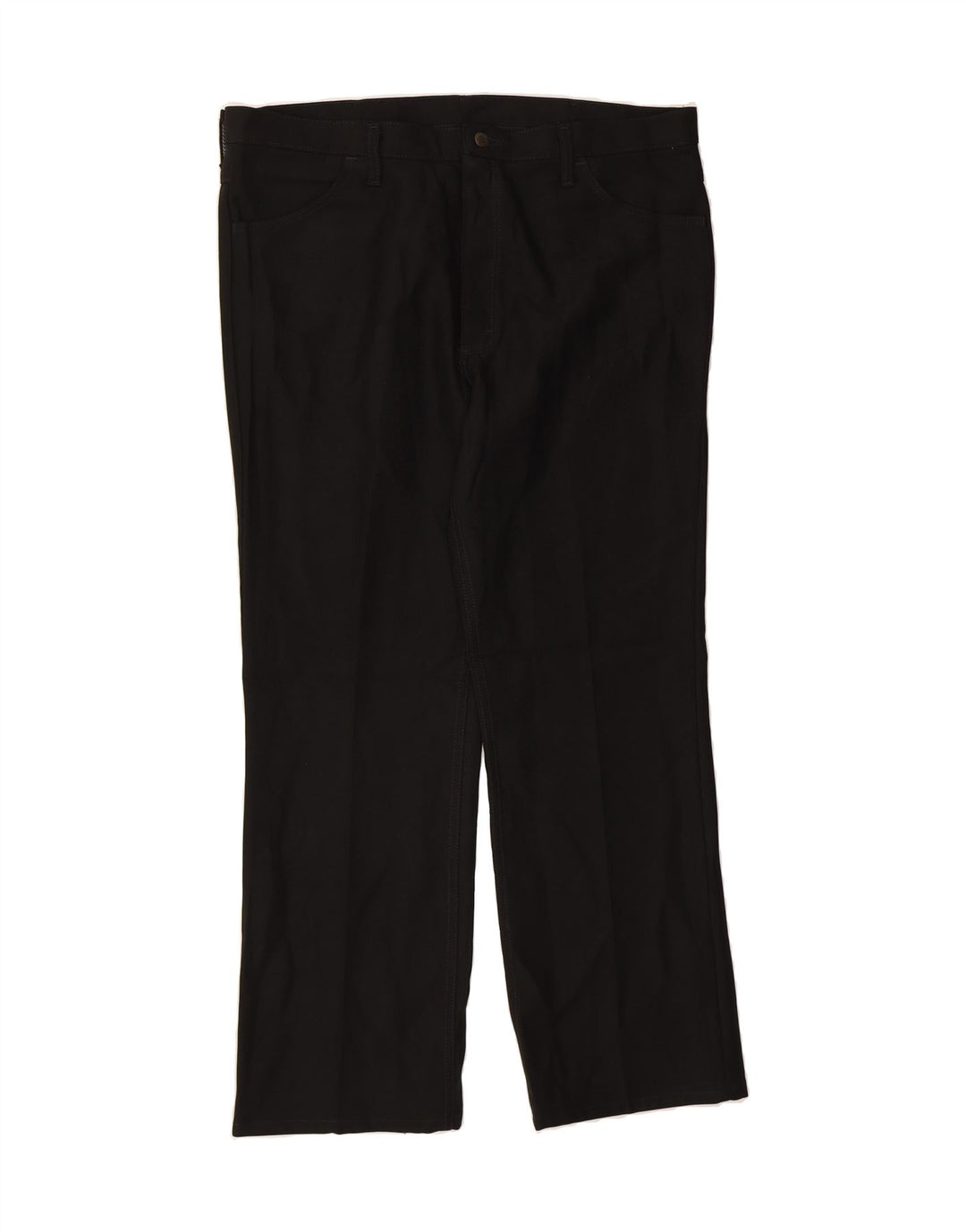 WRANGLER Mens Straight Casual Trousers W40 L30  Black Polyester Vintage Wrangler and Second-Hand Wrangler from Messina Hembry 