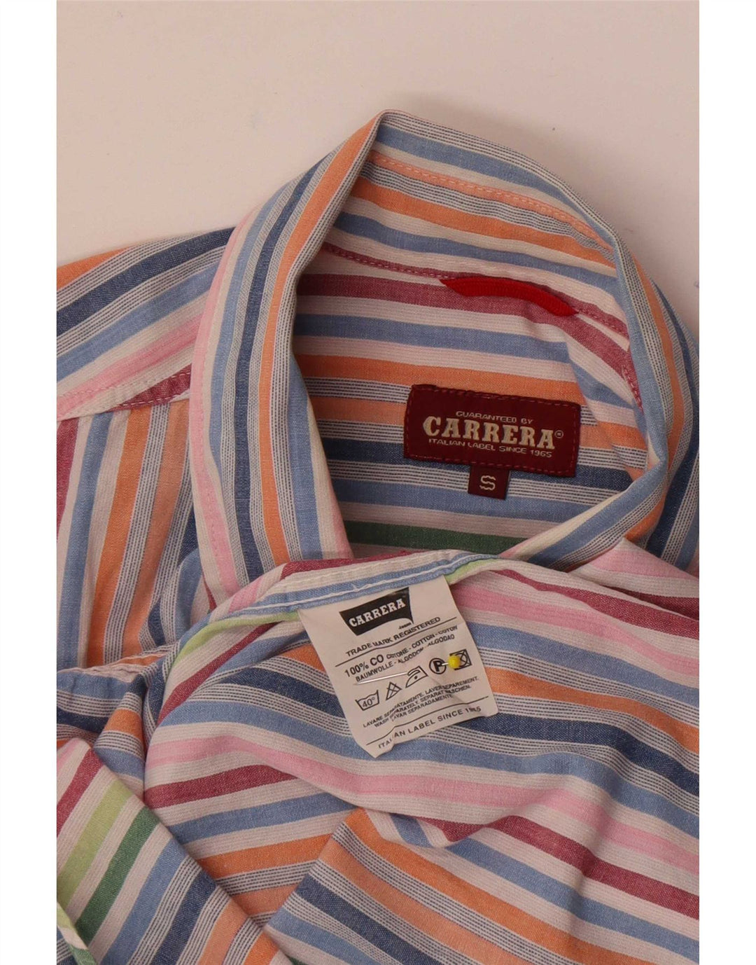 Мужская рубашка Carrera, маленькая хлопковая разноцветная полоска
