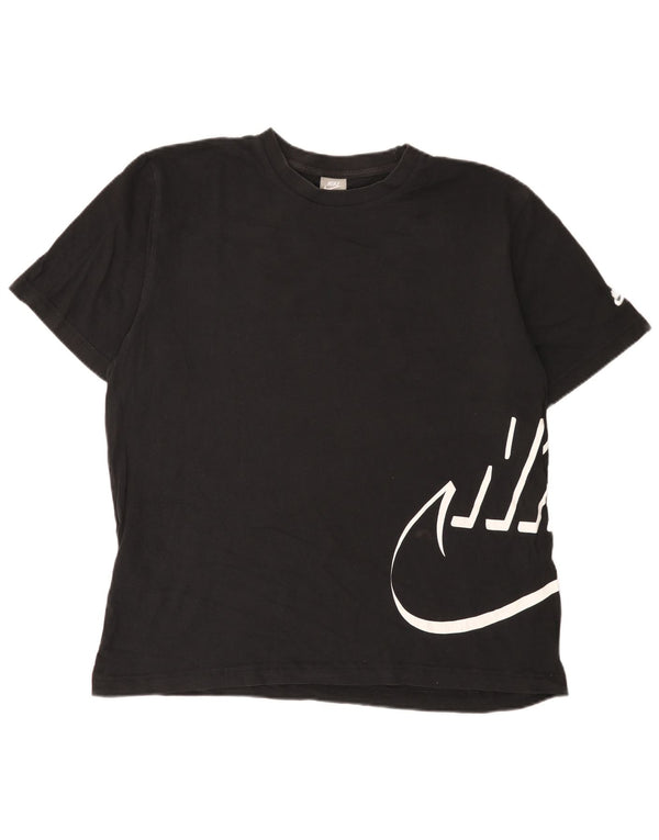 Мужская футболка с рисунком Nike Top UK 46/48 XL, черный хлопок