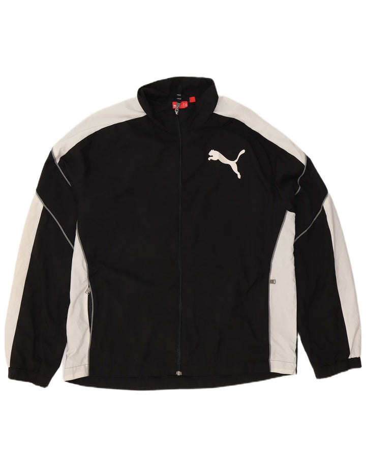 Мужской спортивный костюм Puma XL, черный полиэстер с цветными блоками