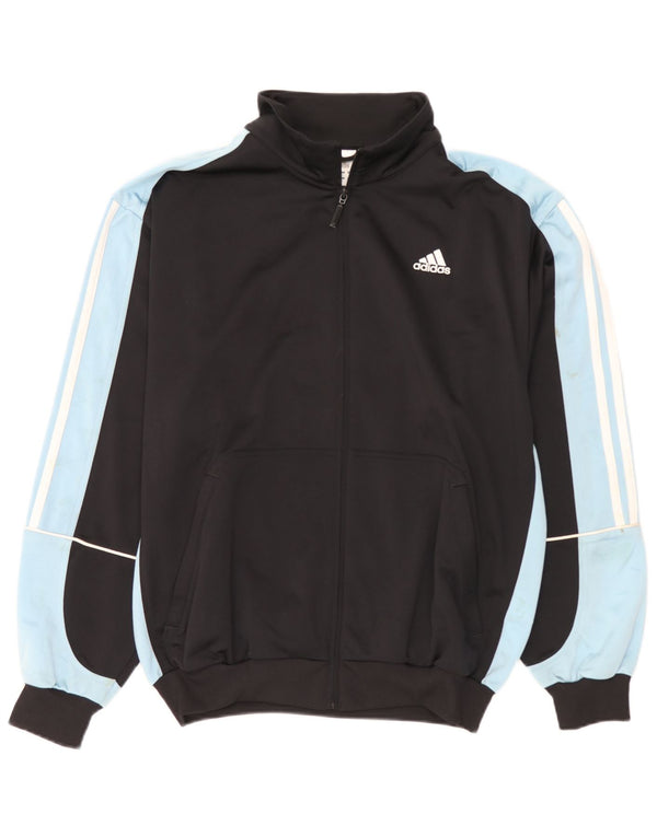 Мужская спортивная куртка Adidas UK 40/42, средний черный, цветной блок