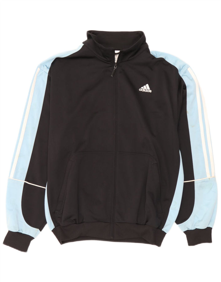 Мужская спортивная куртка Adidas UK 40/42, средний черный, цветной блок