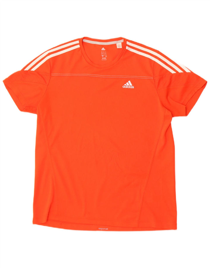 Мужская футболка Adidas Climalite, большой оранжевый полиэстер