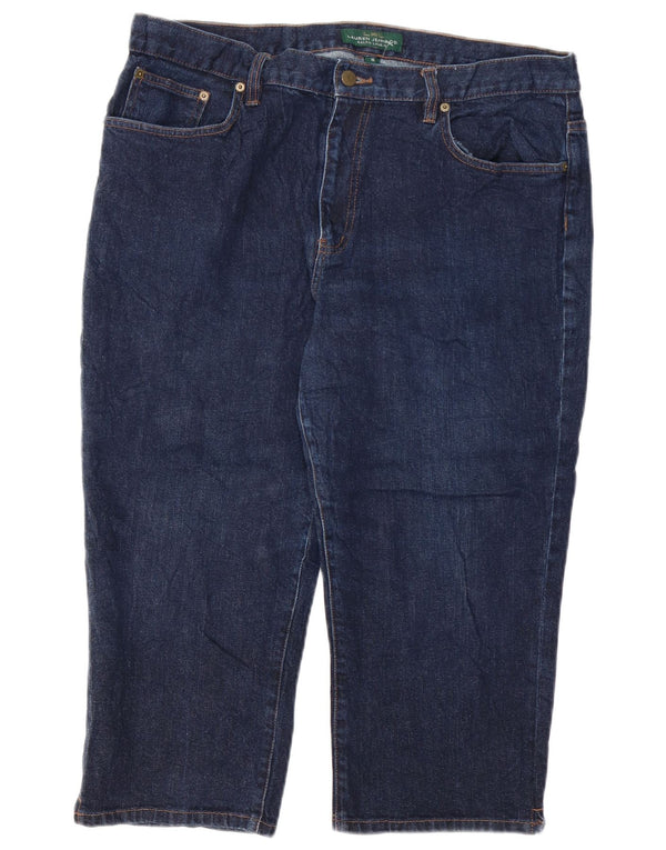 Женские джинсы-капри RALPH LAUREN США 16 2XL W38 L21 Темно-синие хлопковые