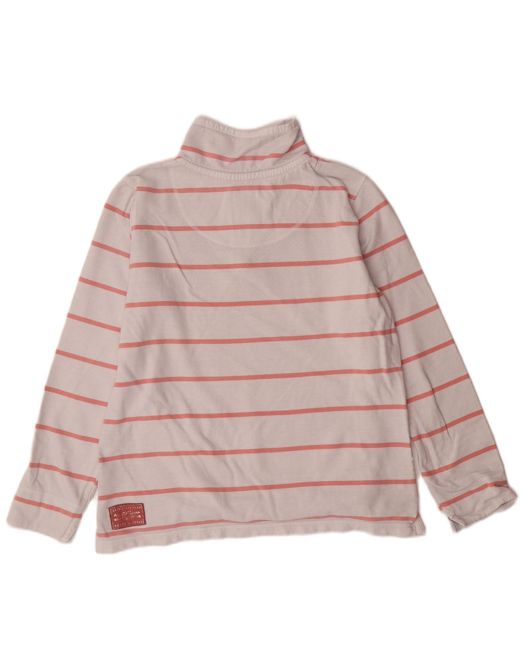 Женский свитер с воротником на молнии UK 12, средний размер, в белую полоску, CREW CLOTHING