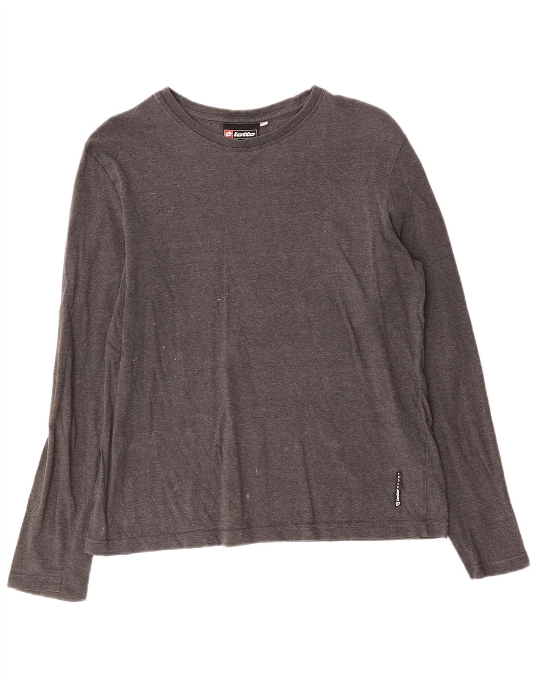LOTTO Женский топ с длинным рукавом UK 14, большой серый хлопок