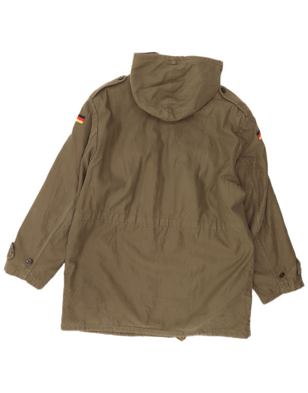 Vintage Mens Hooded Parka Jacket UK 42 XL Khaki