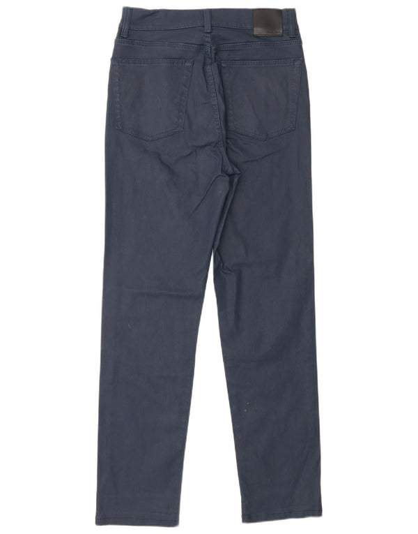 MASSIMO DUTTI Womens Straight Casual Trousers EU 36 XS W26 L27 Navy Blue