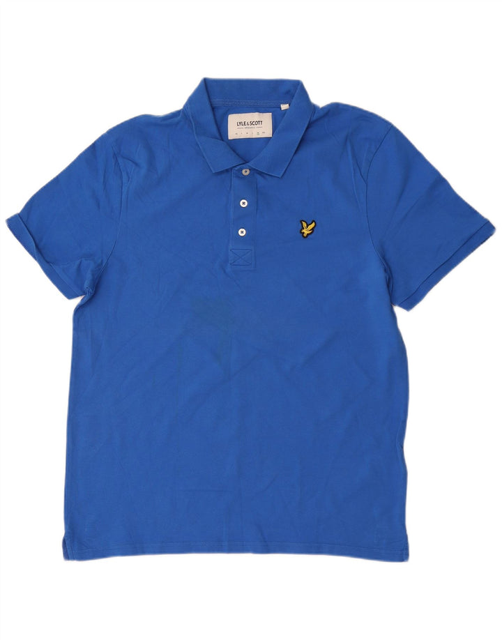 Мужская рубашка-поло Lyle & Scott XL, синяя, хлопок