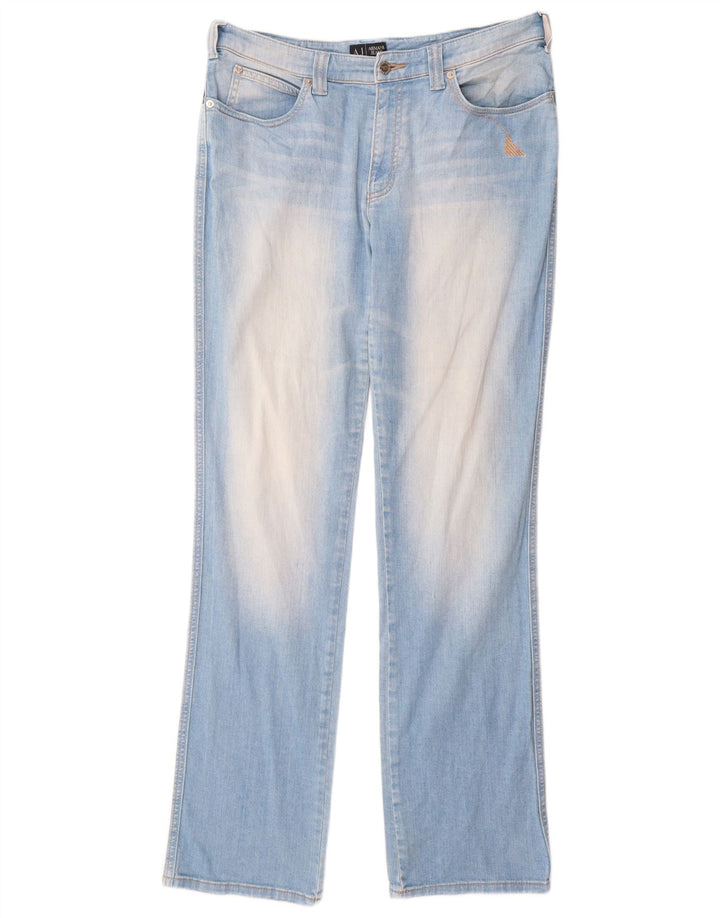 Женские прямые джинсы Armani W33 L34 синие, хлопок