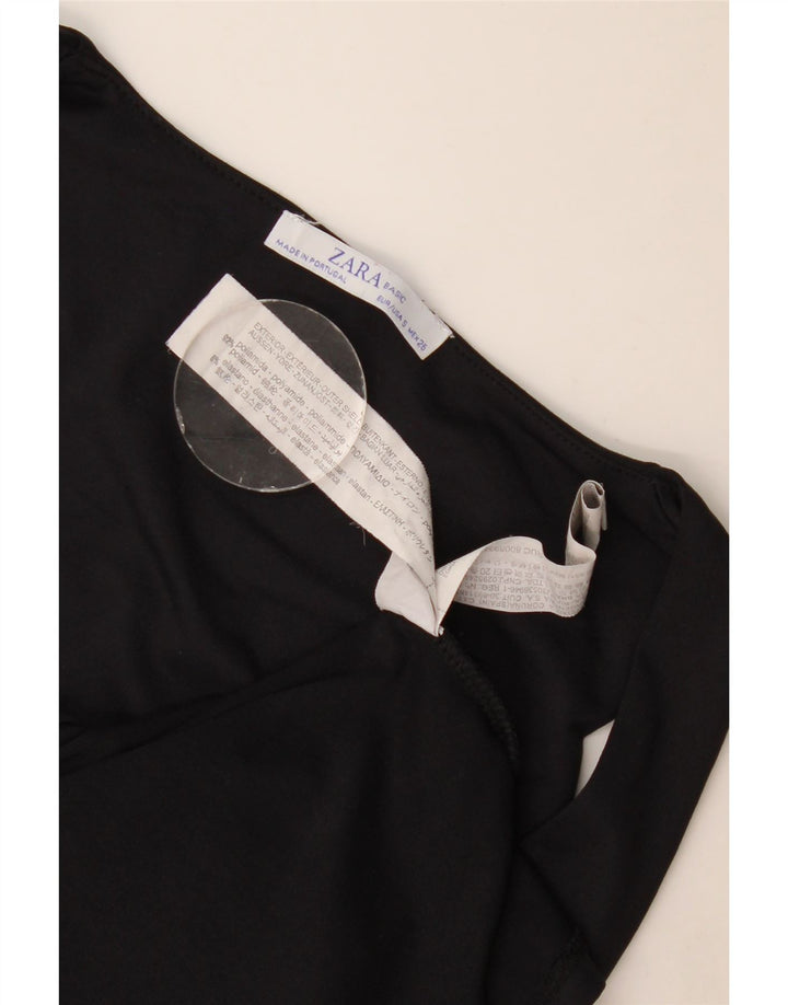 Женский жилет Zara UK 8, маленький, черный, полиамид