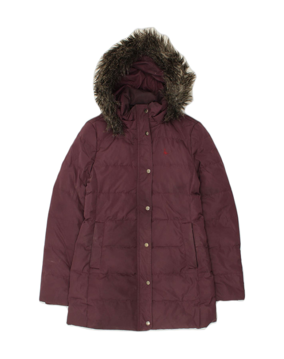 JACK WILLS Womens Hooded Padded Coat UK 10 Small  Purple Polyester | Vintage Jack Wills | Thrift | Second-Hand Jack Wills | Used Clothing | Messina Hembry 