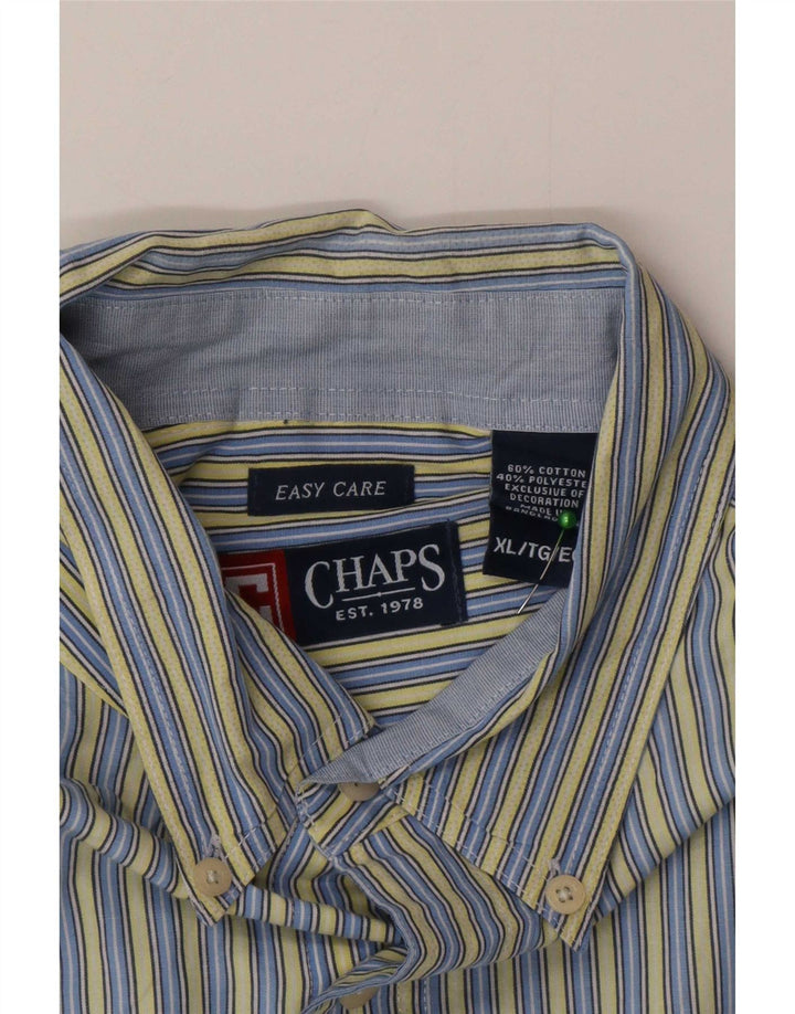 Мужская рубашка Chaps XL, классическая хлопковая синяя полоска