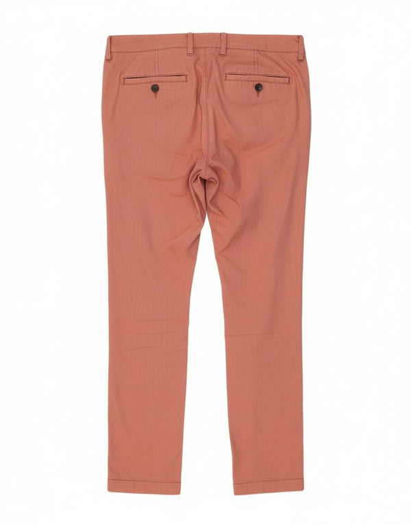 Ted Baker Mens Slim Chino Trousers W32 L32 Pink Cotton