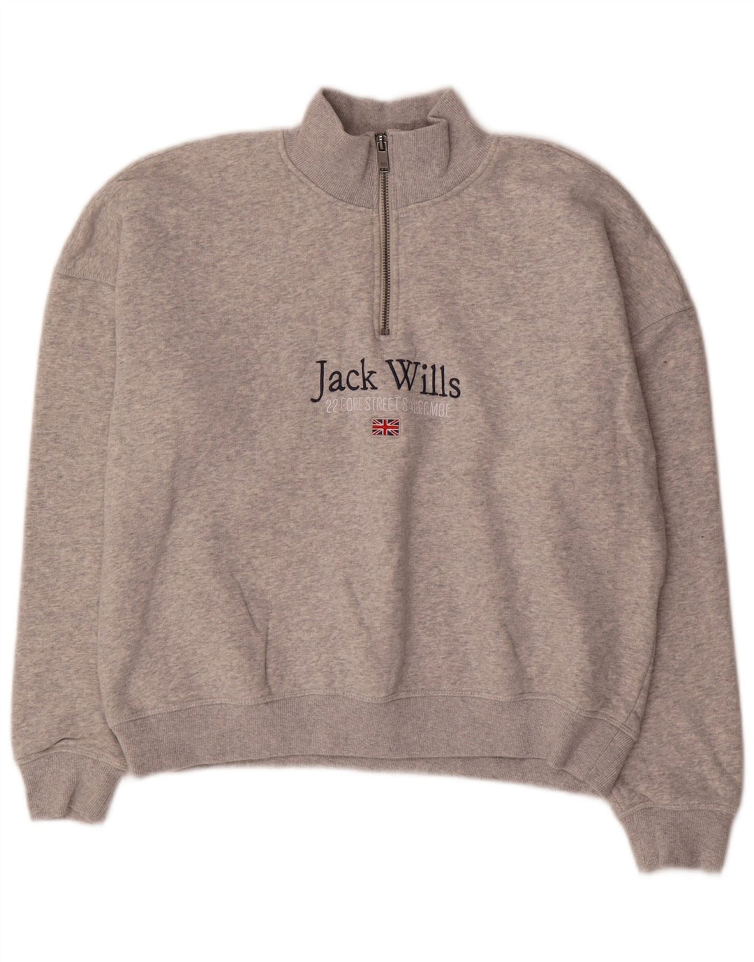 Женский оверсайз-свитшот с рисунком Jack Wills, Великобритания, 10, маленький, серый