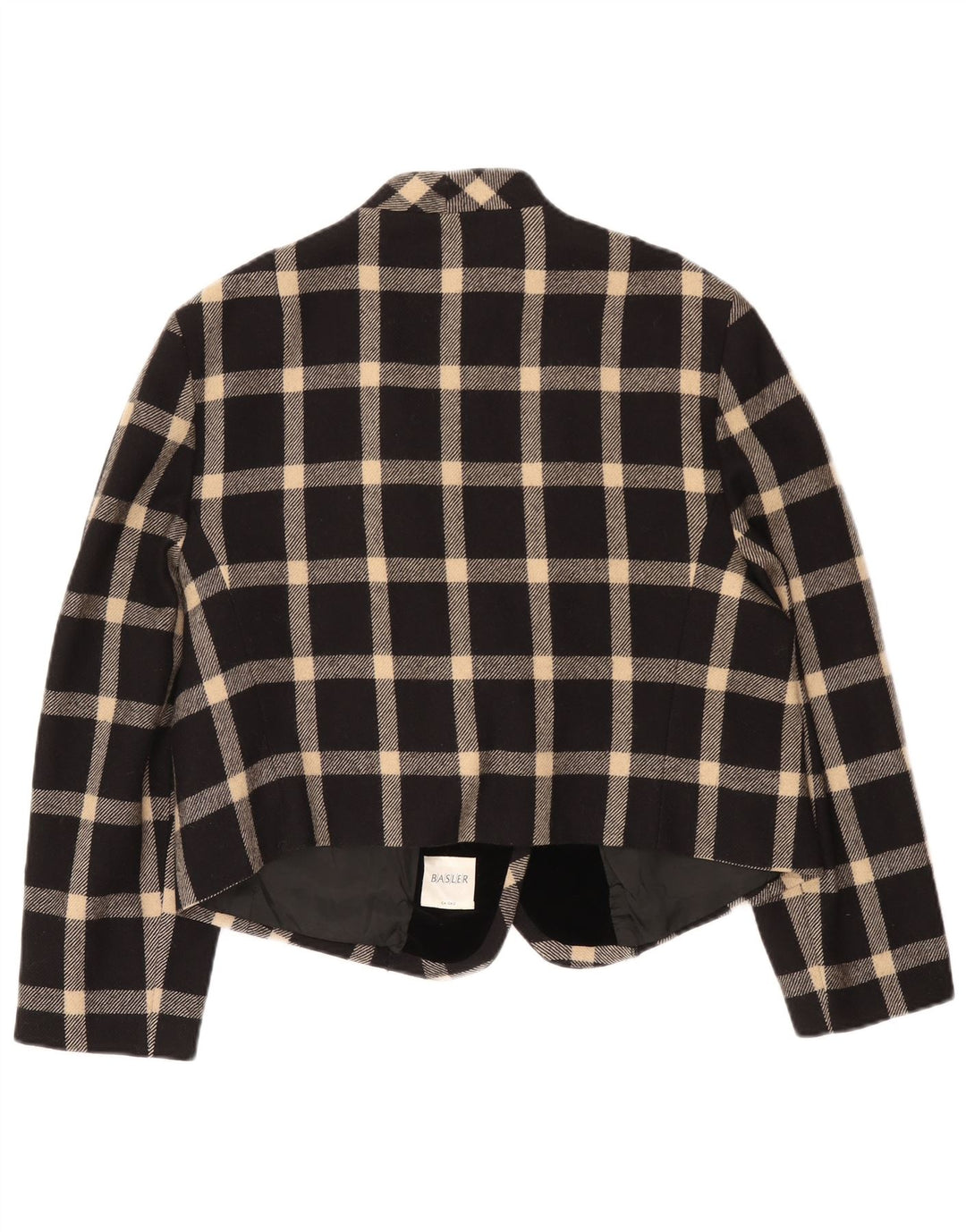 Женский пиджак Basler на 1 пуговице UK 18 XL, черная шерстяная клетка