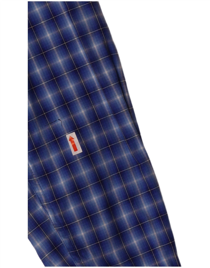 SUPERDRY Мужская рубашка стандартного кроя XL, синяя клетка, хлопок