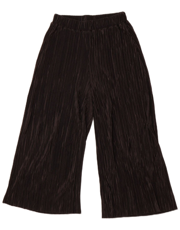 Женские широкие капри ZARA XS W24 L23, черный полиэстер