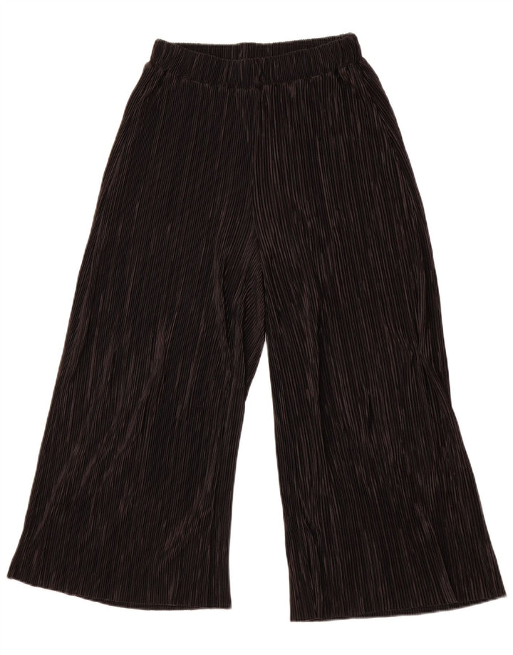 Женские широкие капри ZARA XS W24 L23, черный полиэстер