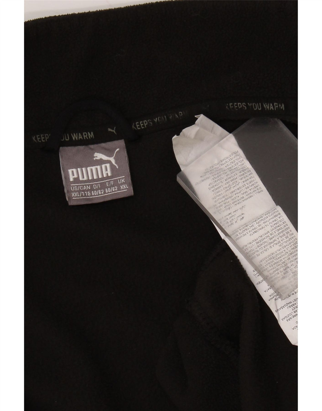 Мужская флисовая куртка PUMA 2XL черная из полиэстера