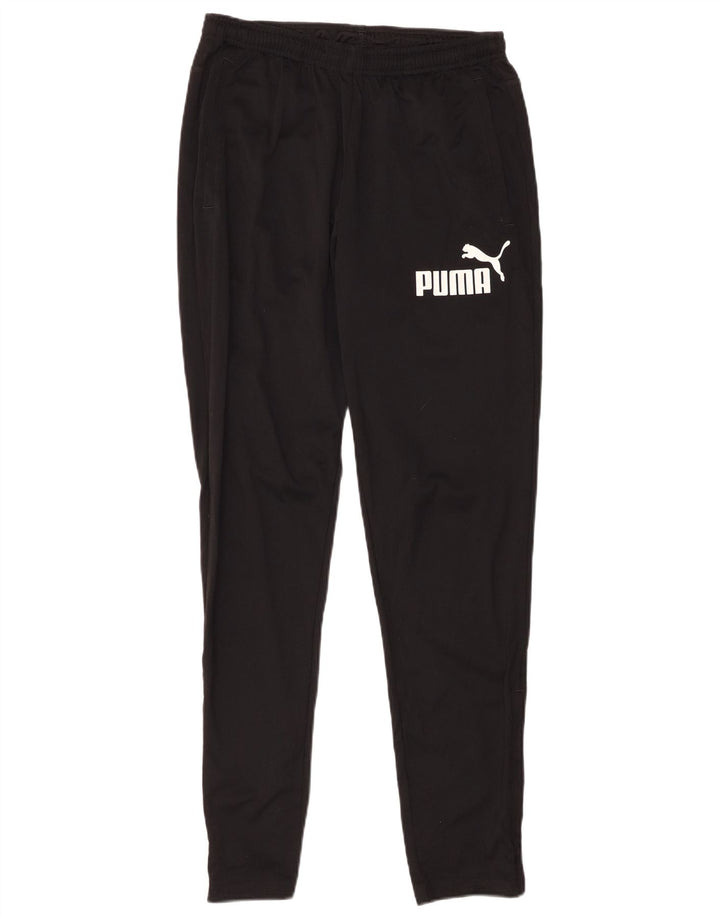 Мужские спортивные брюки с рисунком PUMA, средние черные