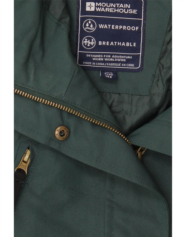 MOUNTAIN WAREHOUSE Womens Hooded Raincoat UK 12 Medium  Green Polyester Vintage Mountain Warehouse and Second-Hand Mountain Warehouse from Messina Hembry 