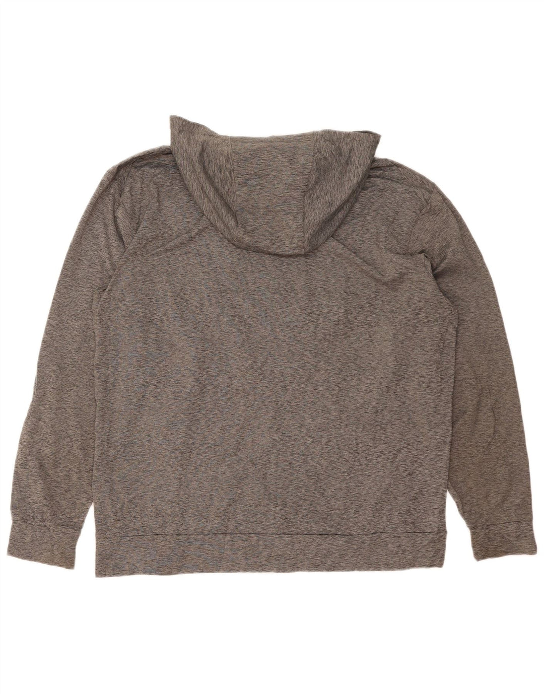 Мужской свитер с капюшоном на молнии NIKE Dri Fit XL, серый полиэстер с крапинками