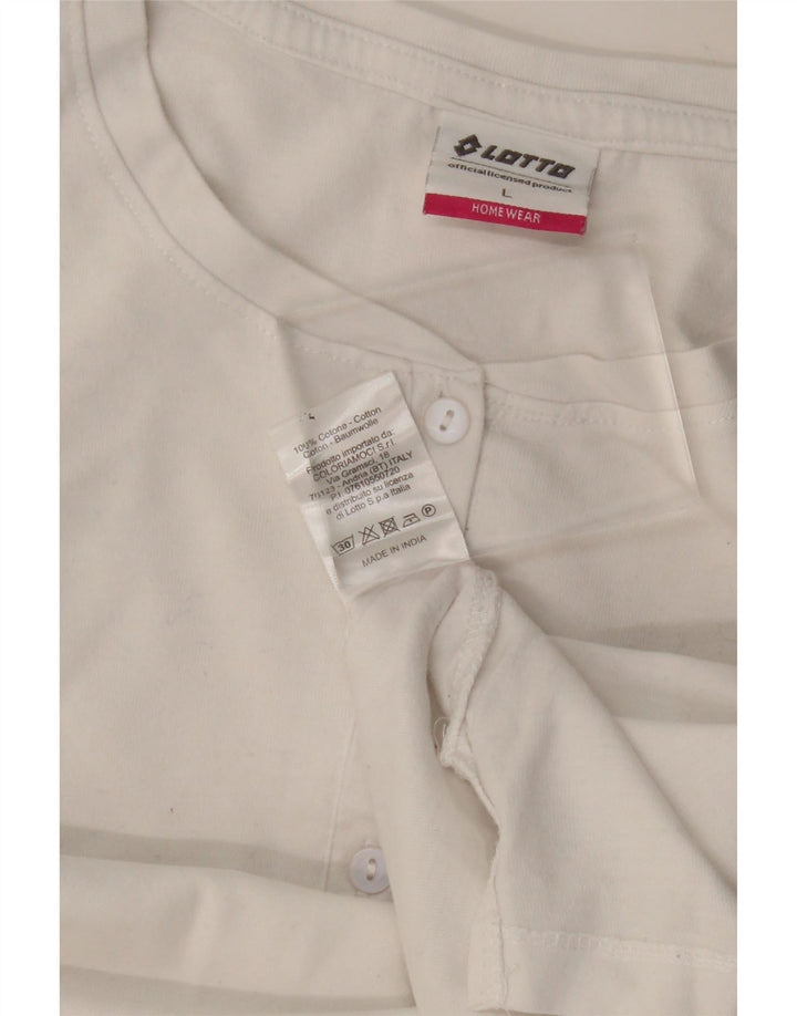 Женский топ Lotto с длинным рукавом UK 16, большой белый хлопок