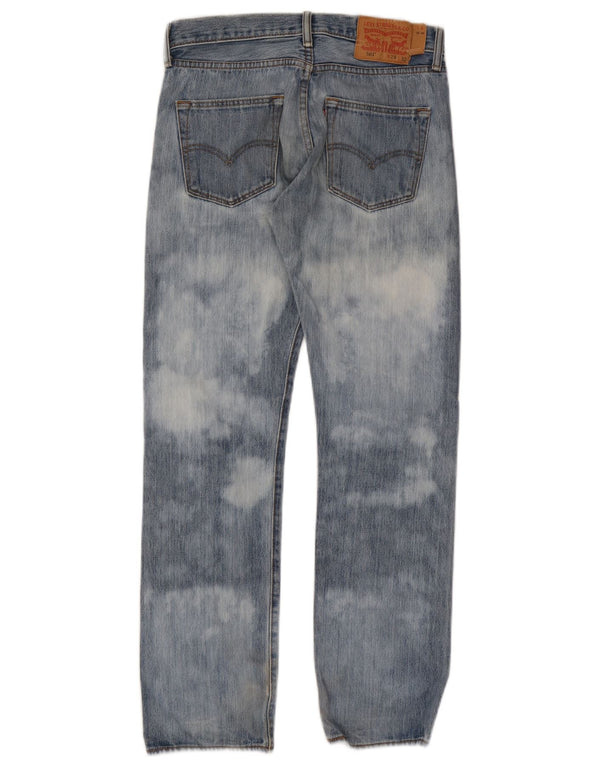 Мужские прямые джинсы Levi's 501 W29 L30, хлопок синего цвета тай-дай