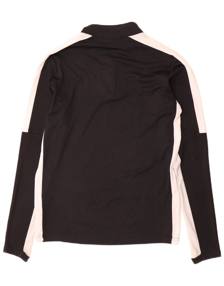 Мужской топ Nike Dri Fit с воротником на молнии и длинными рукавами, маленький черный цветной блок