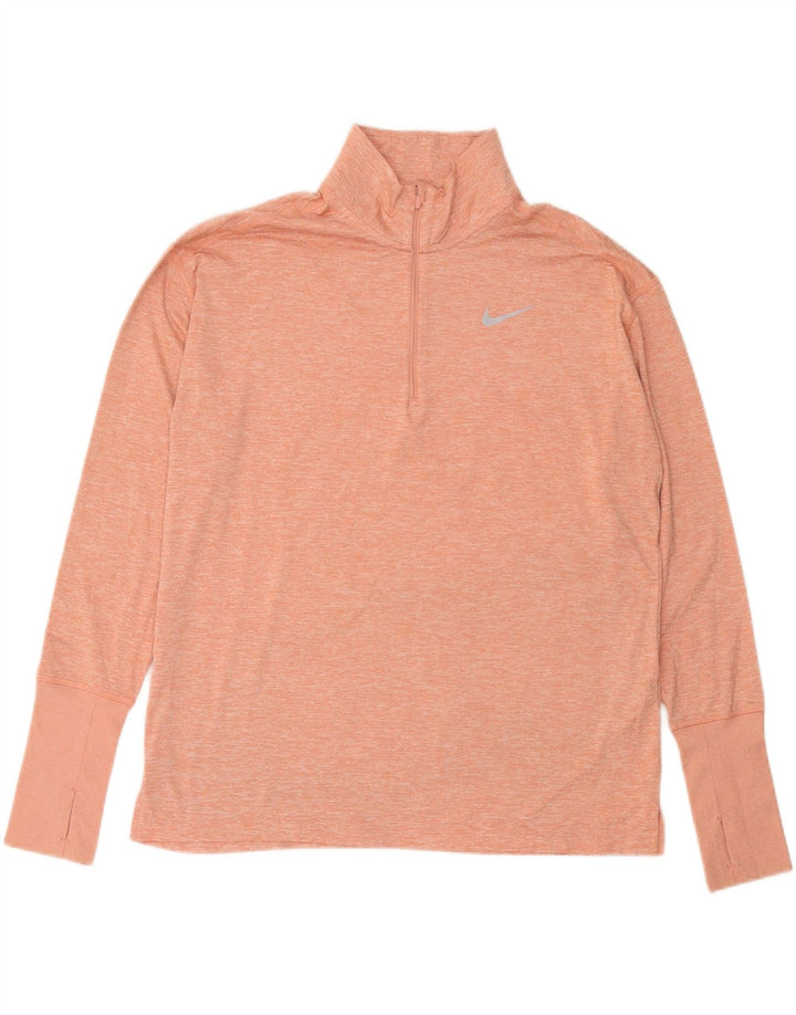 Женский спортивный пуловер NIKE Dri Fit UK 16, большой розовый в крапинку