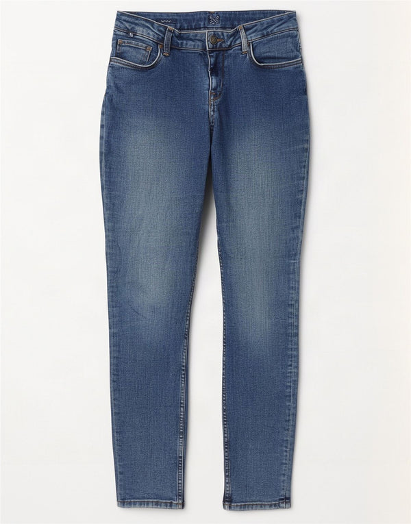 Женские джинсы скинни Crew Clothing UK 12, средний размер W28 L30, синий хлопок