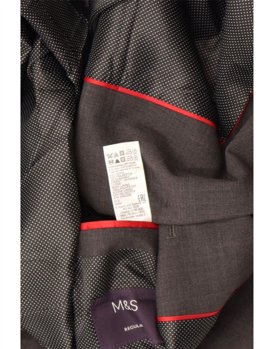 Мужской пиджак Marks & Spencer с двумя пуговицами, Великобритания, 44 XL, серая шерстяная клетка