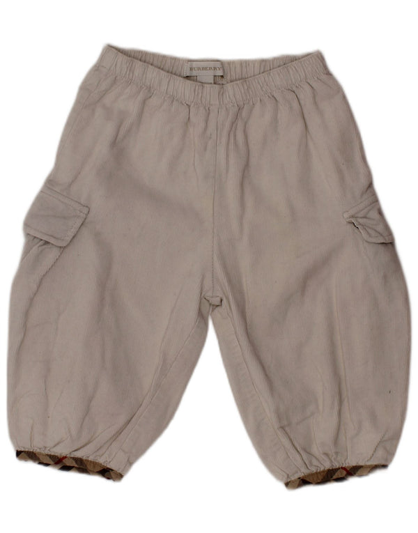 Прямые вельветовые брюки Burberry для мальчиков 9–12 месяцев W18 L8, белые