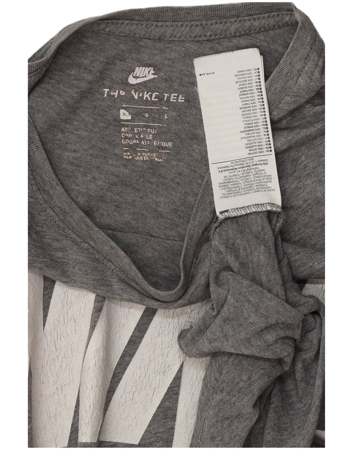 NIKE Mens Graphic T-Shirt Top XL Grey Cotton