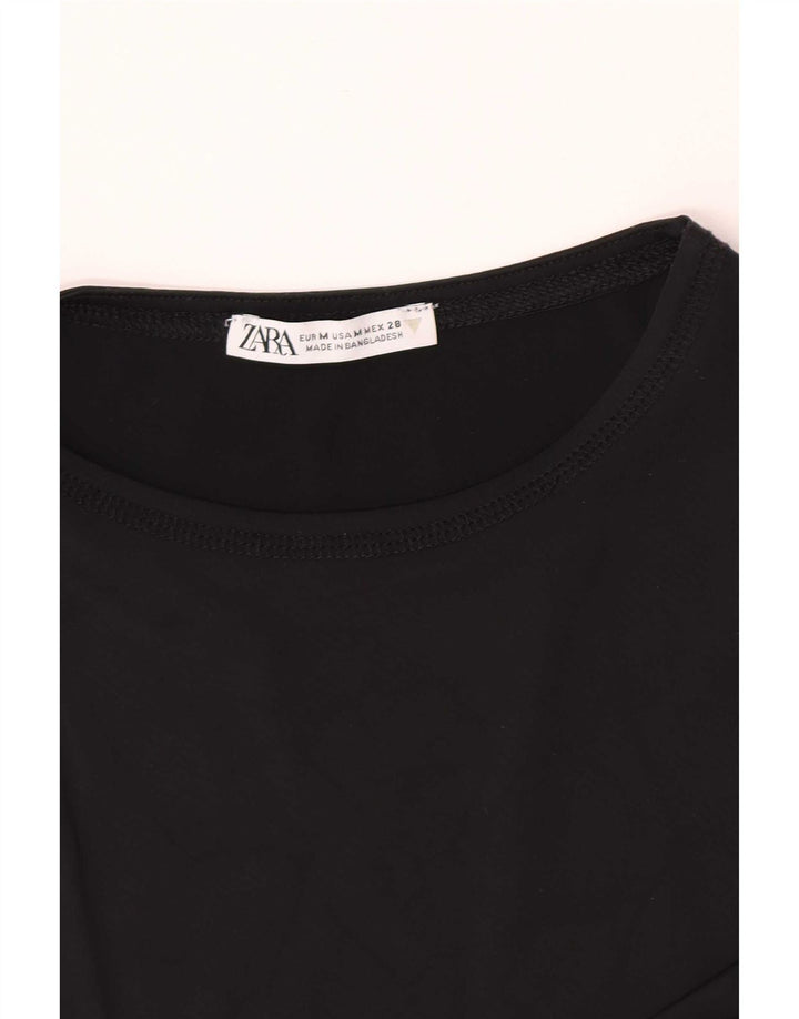 Женская футболка Zara Top UK 12 Medium Black