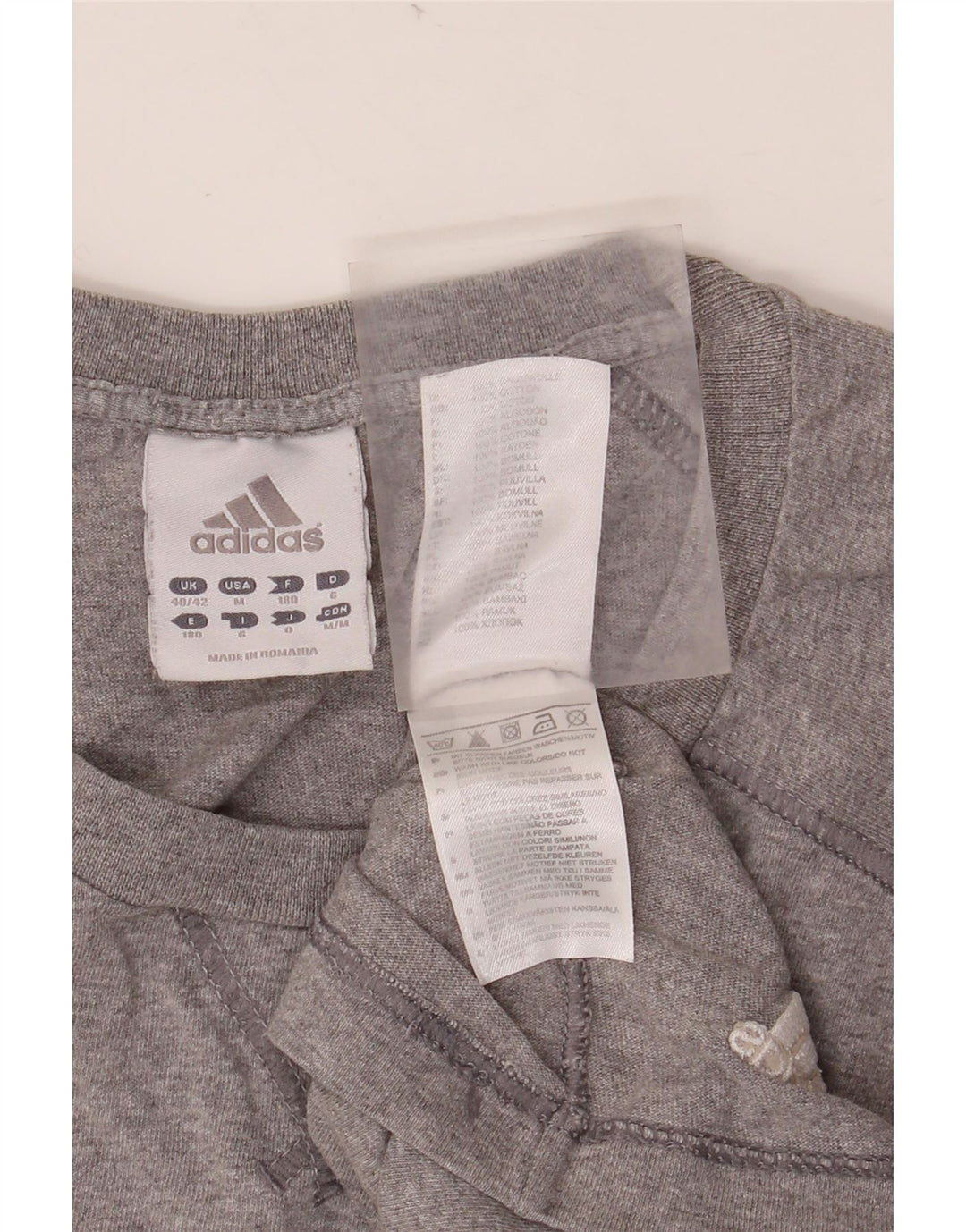 Мужская футболка ADIDAS с рисунком Top UK 40/42 Medium Grey Хлопок