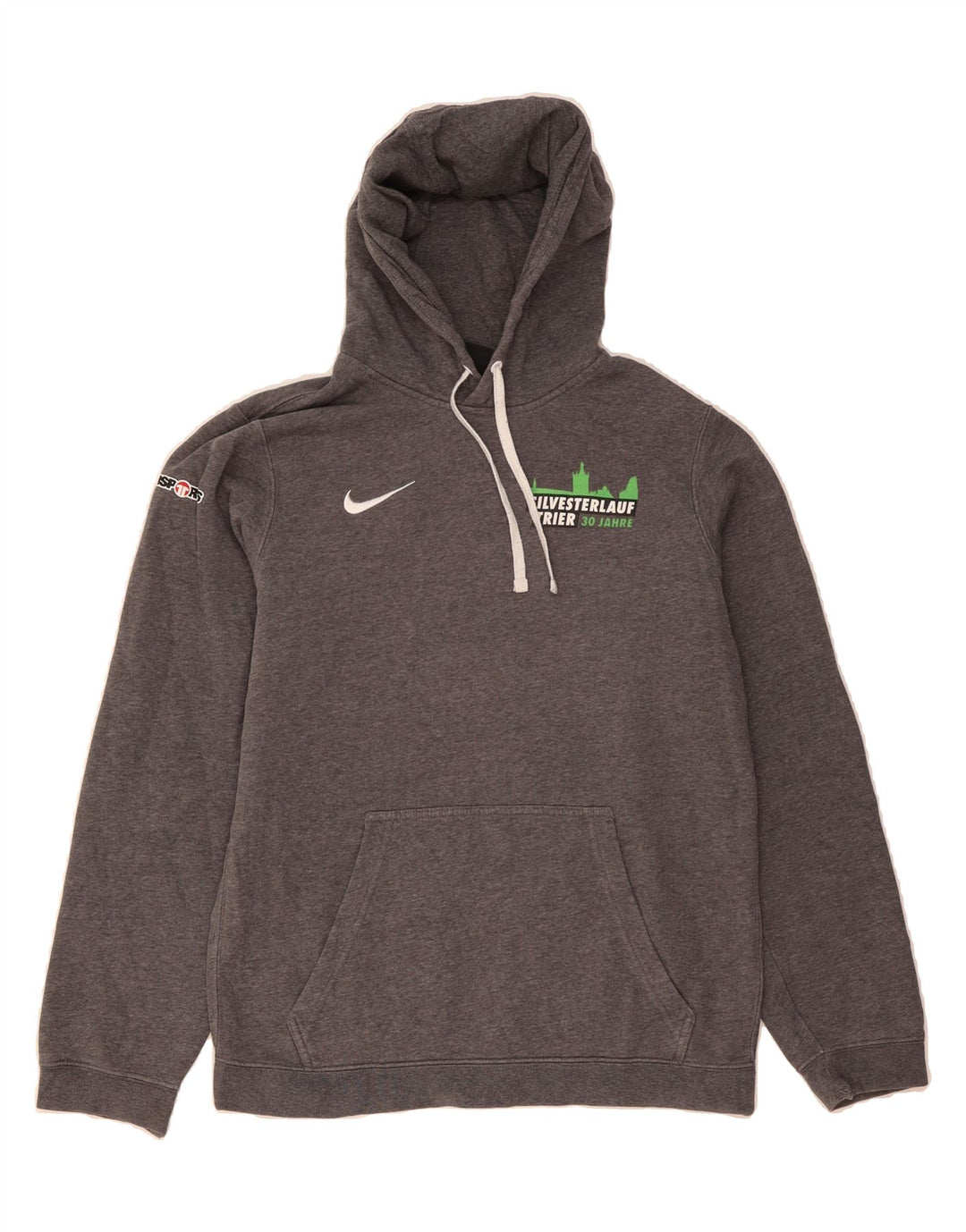 NIKE Mens Graphic Hoodie Jumper Small Grey Cotton Vintage Nike and Second-Hand Nike from Messina Hembry 