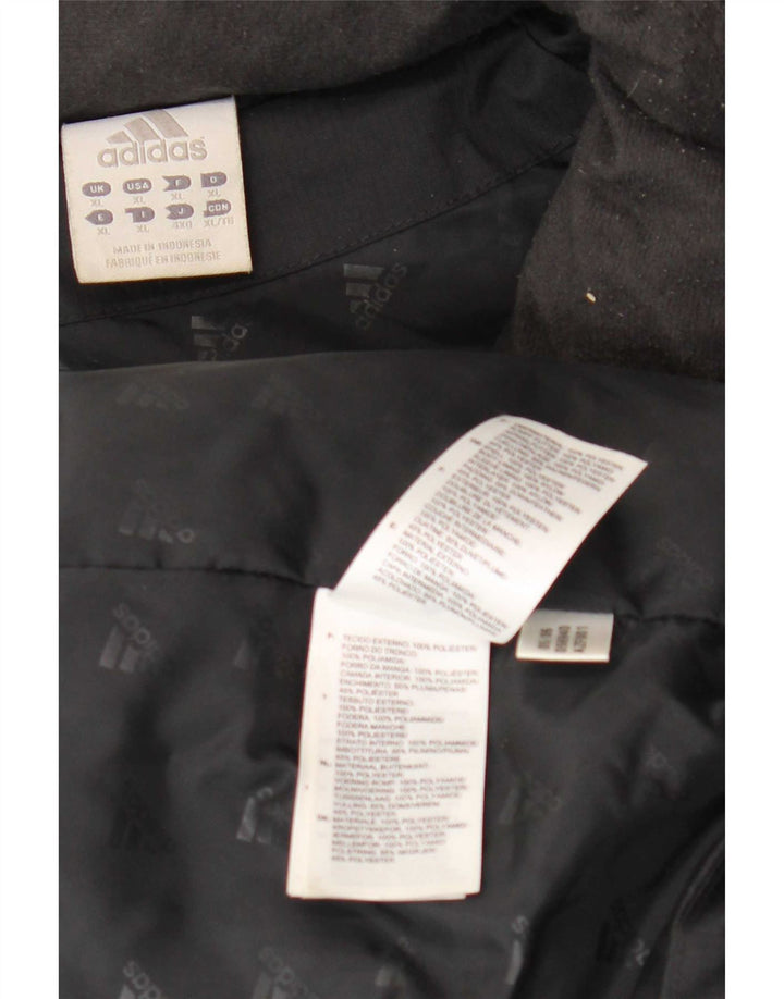 Мужская стеганая куртка Adidas UK 42 XL, черный полиэстер