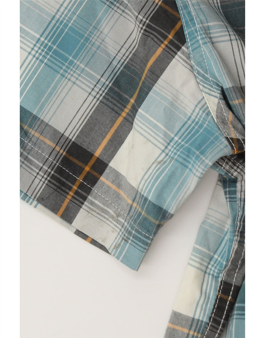 Мужская рубашка с коротким рукавом The North Face, хлопковая синяя клетка среднего размера