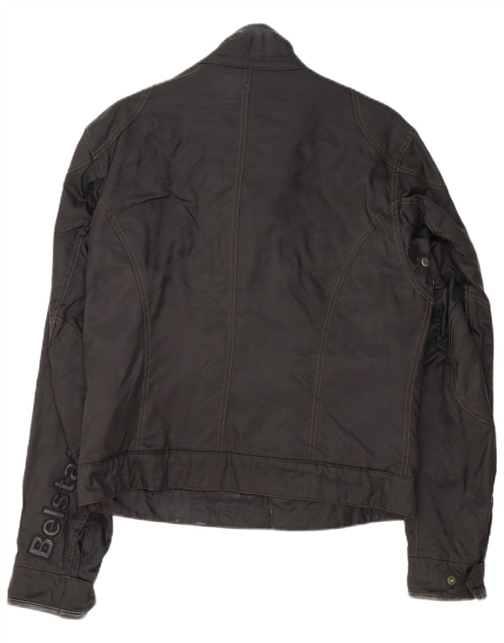 Мужская куртка-гонщик Belstaff UK 38, средний черный нейлон