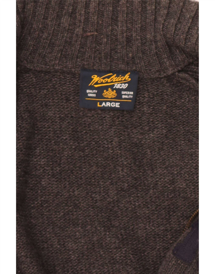 Мужской кардиган с рисунком Woolrich, большой серый цвет