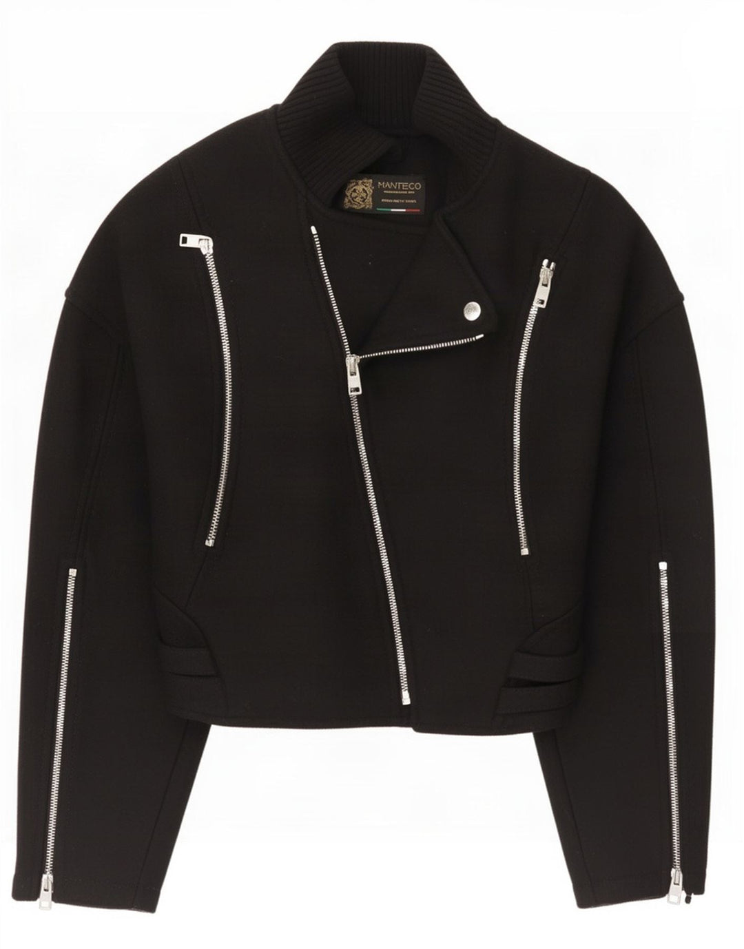 Женская косуха Zara UK 6 XS, черная шерсть