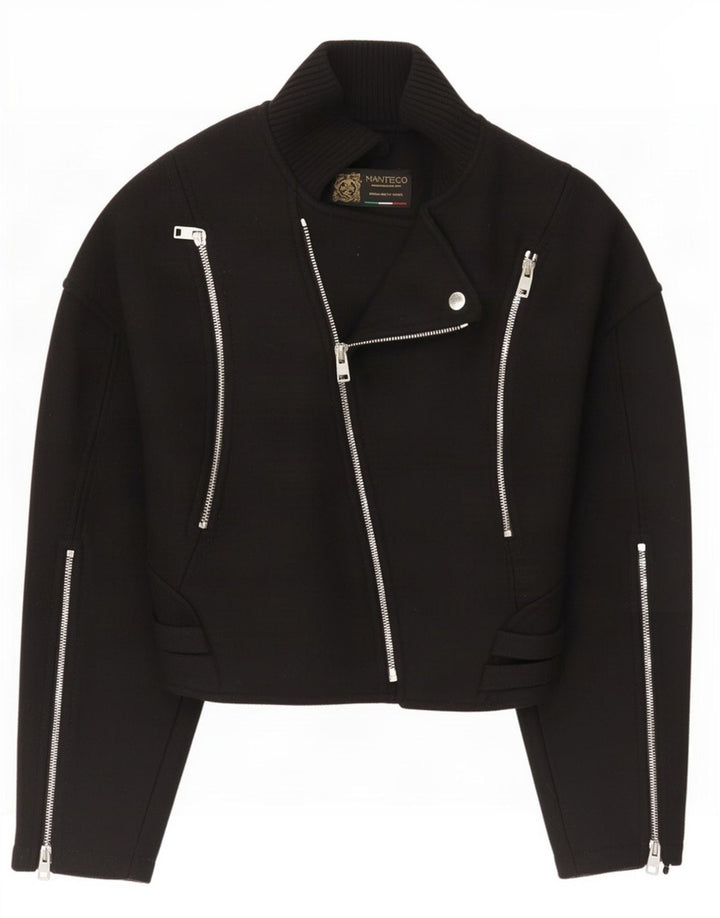 Женская косуха Zara UK 6 XS, черная шерсть
