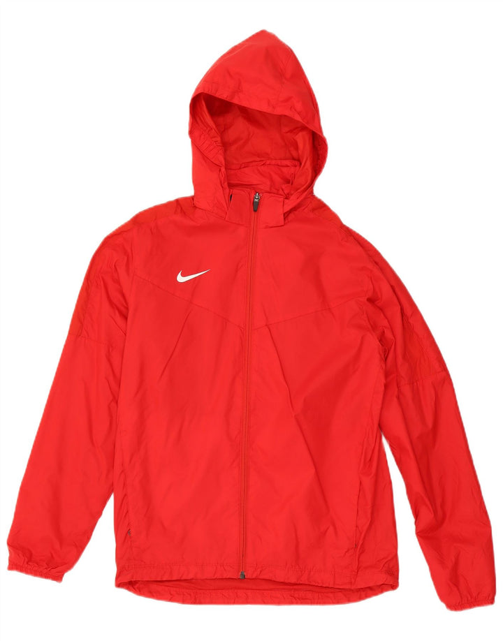 Дождевик с капюшоном Nike для мальчиков 12–13 лет, большой красный нейлон