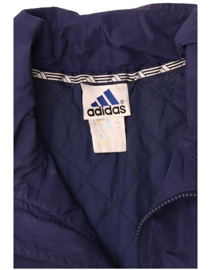 Мужская ветровка Adidas UK 44/46, большой темно-синий полиамид