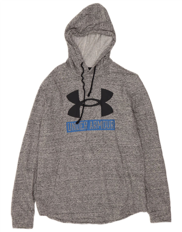 Мужской джемпер с капюшоном Under Armour, средний серый хлопок с крапинками