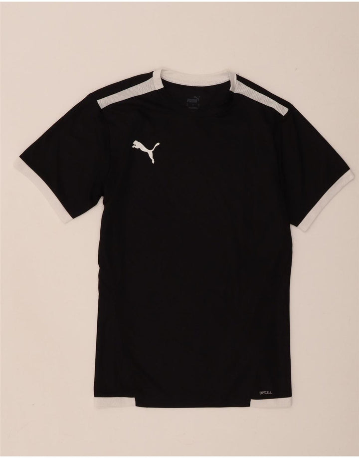 Мужская футболка Puma, маленький черный полиэстер с цветными блоками