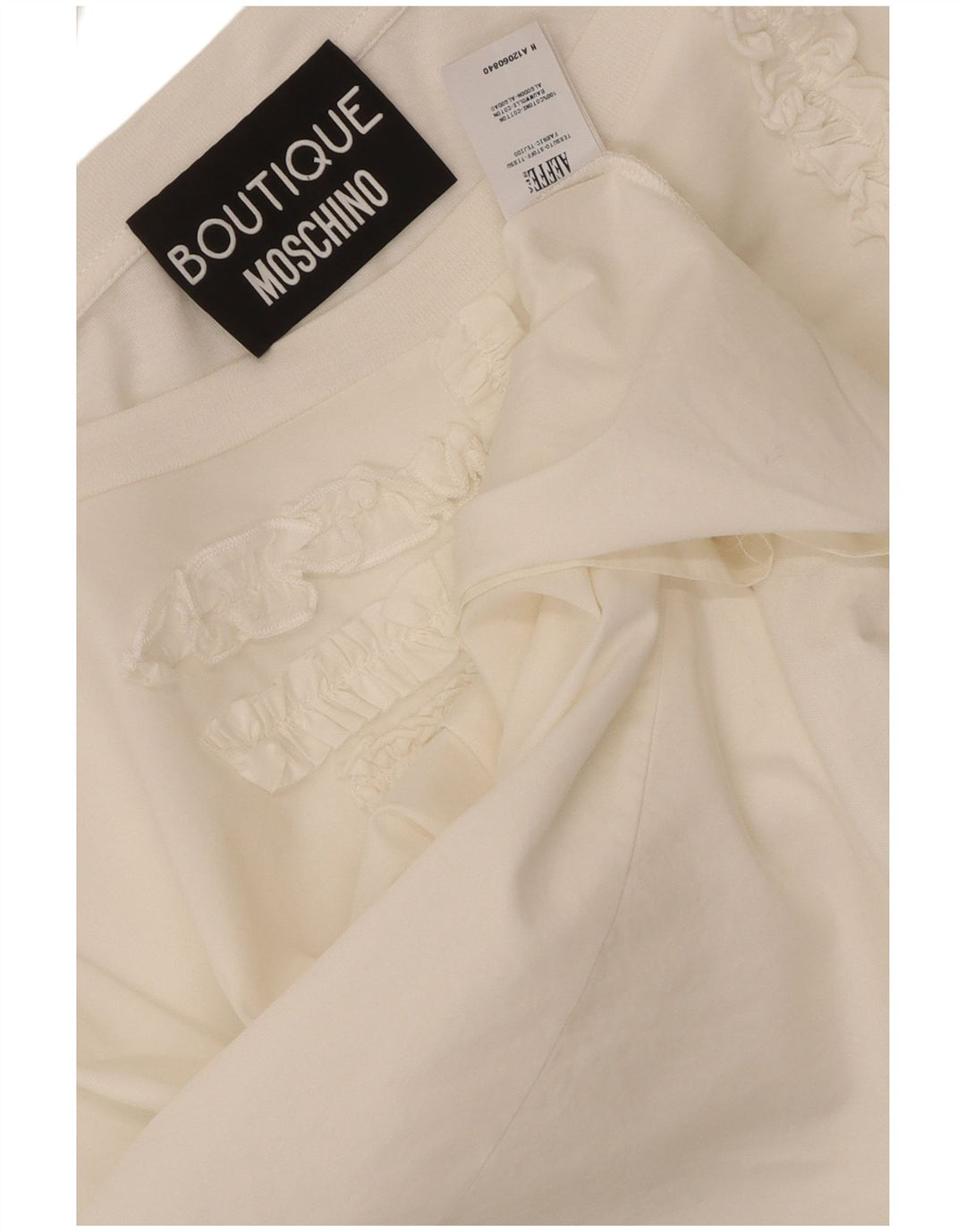 Женская блузка оверсайз Moschino Top UK 20 2XL Белый хлопок